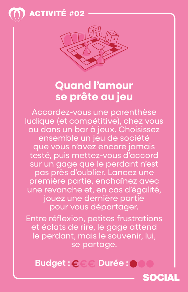 Carte SOCIAL COUPLES : activité #2